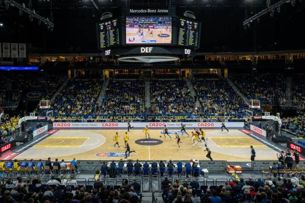 Basketball Berlin 28 09 2022 season 2022 2023 1 Bundesliga easyCredit BBL Alba Berlin Veolia Towers Hamburg Mercedes Benz Arena sports venue Mercedes Benz Arena