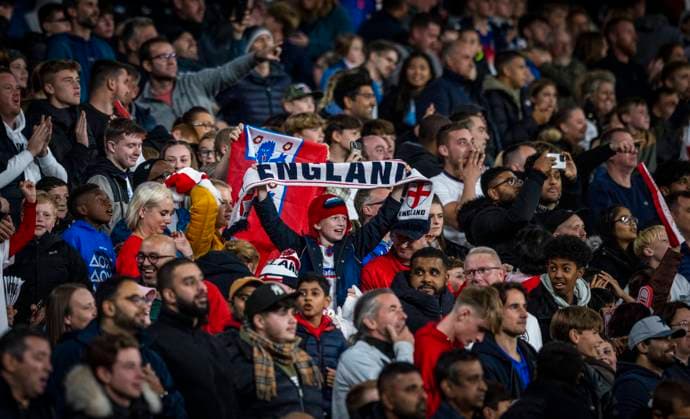 London, 26 09 2022 England fans England Germany UEFA Nations League,football season 2022 23 Photo Moritz Müller