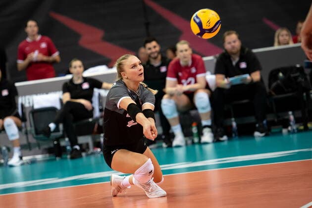 LODZ 29.09.2022 MISTRZOSTWA SWIATA W SIATKOWCE KOBIET MECZ: KANADA - KAZAKHSTAN --- FIVB VOLLEYBALL WOMENS World Championship, WM, Weltmeisterschaft 2022 MATCH: CANADA - KAZAKHSTAN N Z ARIELLE PALERMO FOT. PAWEL PIOTROWSKI 400mm.pl NEWSPIX.PL --- Newspix.pl  20220929PAP024