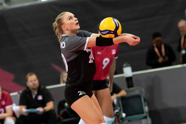LODZ 29.09.2022 MISTRZOSTWA SWIATA W SIATKOWCE KOBIET MECZ: KANADA - KAZAKHSTAN --- FIVB VOLLEYBALL WOMENS World Championship, WM, Weltmeisterschaft 2022 MATCH: CANADA - KAZAKHSTAN N Z ARIELLE PALERMO FOT. PAWEL PIOTROWSKI 400mm.pl NEWSPIX.PL --- Newspix.pl  20220929PAP025