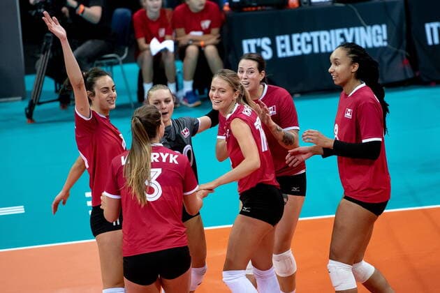 LODZ 29.09.2022 MISTRZOSTWA SWIATA W SIATKOWCE KOBIET MECZ: KANADA - KAZAKHSTAN --- FIVB VOLLEYBALL WOMENS World Championship, WM, Weltmeisterschaft 2022 MATCH: CANADA - KAZAKHSTAN N Z REPREZENTACJA KANADY TEAM CANADA BRIE KING FOT. PAWEL PIOTROWSKI 400mm.pl NEWSPIX.PL --- Newspix.pl  20220929PAP047