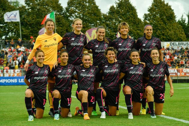 AS Roma team during the UEFA WomenÃ¢& x80;& x99;s Champions League 2022 23 match between AS Roma vs Sparta Praha at the Tre Fontane stadium on 29 September 2022.  Copyright: xFabrizioxCorradettix xipa-agencyx xLivexMediax 0
