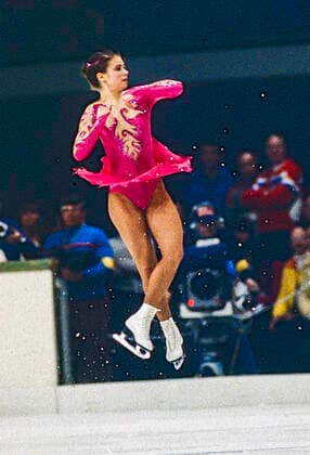 Olympics Figure skating, Eiskunstlauf Katarina Witt (GDR) Gold medalist and Olympic Champion competing in the Ladies Figure Skating Free Skate at the 1984 Olympic Winter games, Winterspiele,Spiele, Summer games Sarajevo Zetra Olympic Hall Yugoslavia Copyright: xDUOMO PCNx FG1613 064657-2