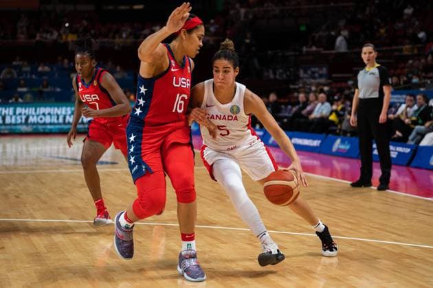 FIBA Womens World Cup 2022 - Canada v United States Kia Nurse (5 Canada) drives to the basket during the FIBA Womens World Cup 2022 semifinal game between Canada and the United States at the Sydney Superdome in Sydney, Australia. Noe Llamas SPP Copyright: xNoexLlamas SPPx noe_llamas_sports_press_photo_173150