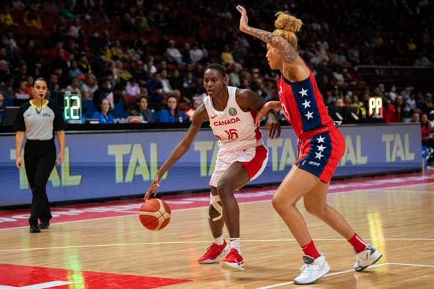 FIBA Womens World Cup 2022 - Canada v United States Brionna Jones (16 USA) dribbles the ball during the FIBA Womens World Cup 2022 semifinal game between Canada and the United States at the Sydney Superdome in Sydney, Australia. Noe Llamas SPP Copyright: xNoexLlamas SPPx noe_llamas_sports_press_photo_173159