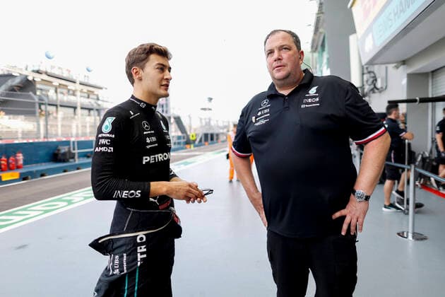 63 George Russell GBR, Mercedes AMG Petronas F1 Team , F1 Grand Prix of Singapore at Marina Bay Street Circuit on September 30, 2022 in Singapore, Singapore Photo by HOCH ZWEI Singapore Singapore