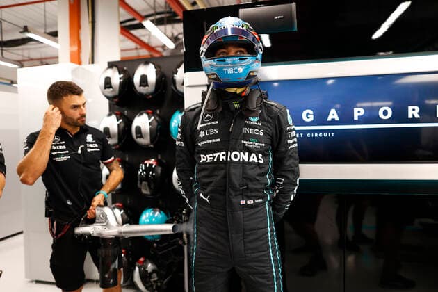 63 George Russell GBR, Mercedes AMG Petronas F1 Team , F1 Grand Prix of Singapore at Marina Bay Street Circuit on September 30, 2022 in Singapore, Singapore Photo by HOCH ZWEI Singapore Singapore