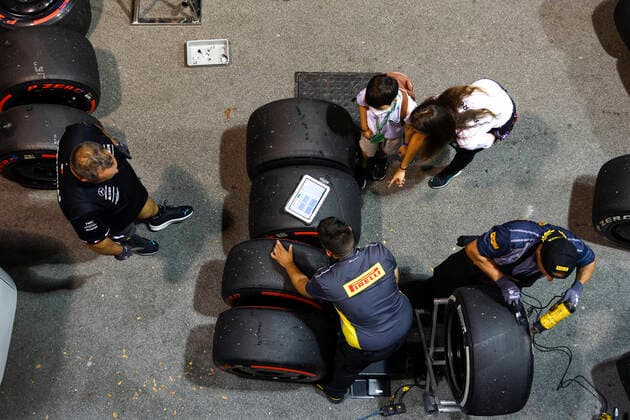 Pirelli tires, F1 Grand Prix of Singapore at Marina Bay Street Circuit on September 30, 2022 in Singapore, Singapore Photo by HOCH ZWEI Singapore Singapore