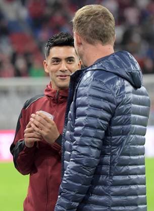 30 09 2022, xemx, football 1 Bundesliga, FC Bayern Muenchen Bayer 04 Leverkusen emspor, v l Nadiem Amiri Bayer 04 Leverkusen , head coach Julian Nagelsmann FC Bayern Muenchen DFL DFB REGULATES PROHIBIT ANY USE OF PHOTOGRAPHS as IMAGE SEQUENCES and or QUASI VIDEO Muenchen