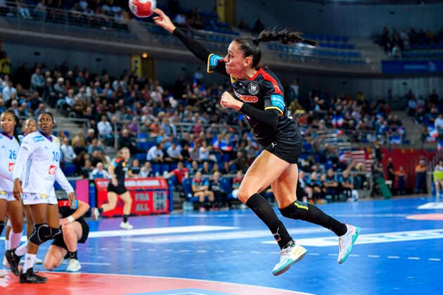Handball, women international match, France Germany Johanna Stockschläder Stockschlaeder Germany Thueringer HC Metz Arenes de Metz France