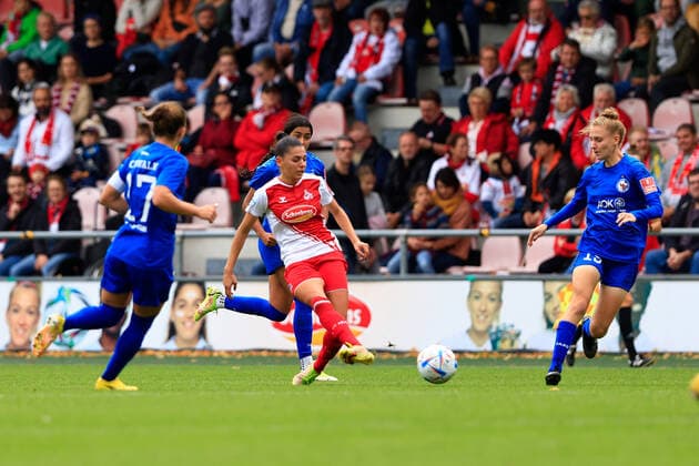 Flyeralarm Womens Bundesliga 2022 2023, 1 FC Cologne 1 FFC Turbine Potsdam Manjou Wilde FC, 7 Cologne Franz Kremer Stadium, grass field NRW Germany