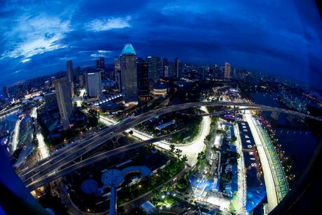 Skyline of Singapore, F1 Grand Prix of Singapore at Marina Bay Street Circuit on October 1, 2022 in Singapore, Singapore Photo by HOCH ZWEI Singapore Singapore