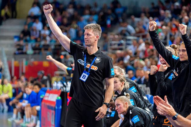 Handball, women international match, France Germany coach Markus Gaugisch Germany Metz Arenes de Metz France