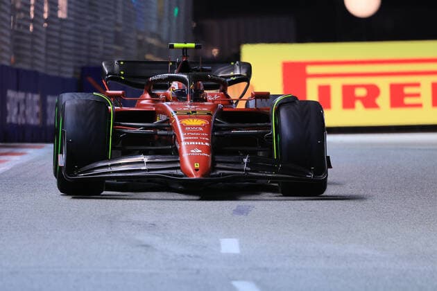 October 1st 2022 ; Marina Bay, Singapore, Singapore FIA Formula 1 Grand Prix: Qualification day: Scuderia Ferrari, Carlos Sainz  ActionPlus12431607 Octane