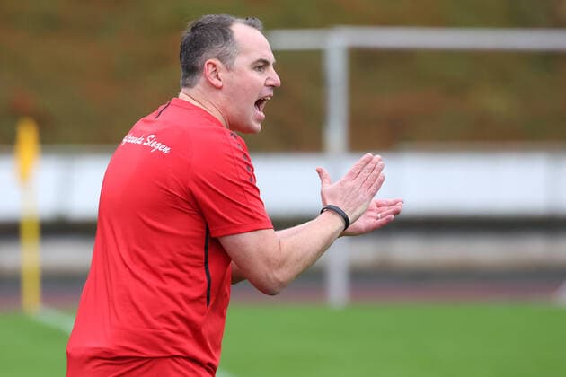 Coach Tobias Wurm SI Sunday 02 10 2022, B Junior Bundesliga West season 22 23 7 matchday in Siegen, Sportfreunde Siegen Fortuna Duesseldorf Düsseldorf