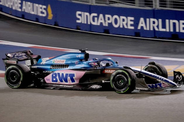 FORMULA 1 SINGAPORE AIRLINES SINGAPORE GRAND PRIX 2022 02 10 2022, Marina Bay Street Circuit, Singapore, FORMULA 1 SINGAPORE AIRLINES SINGAPORE GRAND PRIX 2022 ,in picture Fernando Alonso ESP , Alpine F1 Team nordphotoxGmbHx xBratic nph00250
