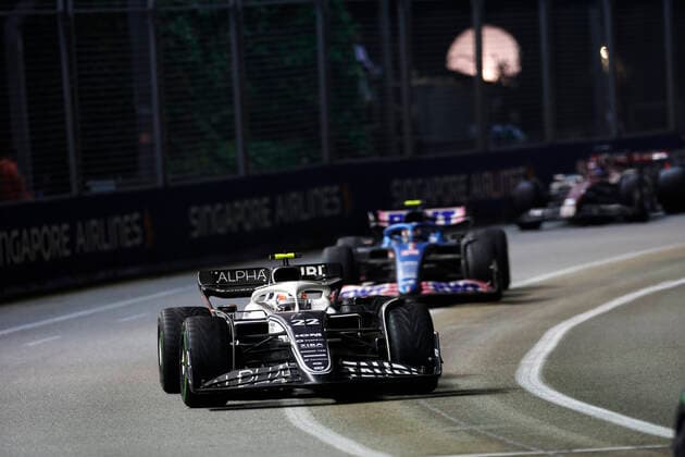 22 Yuki Tsunoda JPN, Scuderia AlphaTauri , F1 Grand Prix of Singapore at Marina Bay Street Circuit on October 2, 2022 in Singapore, Singapore Photo by HOCH ZWEI Singapore Singapore