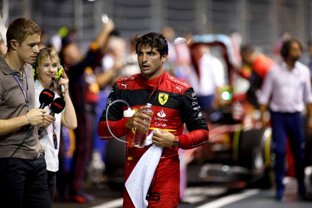 55 Carlos Sainz ESP, Scuderia Ferrari , F1 Grand Prix of Singapore at Marina Bay Street Circuit on October 2, 2022 in Singapore, Singapore Photo by HOCH ZWEI Singapore Singapore