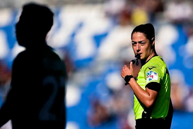 Italy: Serie a football match Sassuolo vs Salernitana Maria Sole Ferrieri Caputi, the first female referee to referee an Italian football league match during the Serie A football match between Sassuolo vs Salernitana at the Mapei Stadium Ð Cittˆ del Tricolore Stadium Regio Emilia, north Italy, on October 02, 2022. ABPH3456_4 Copyright: xAntonioxBalascox