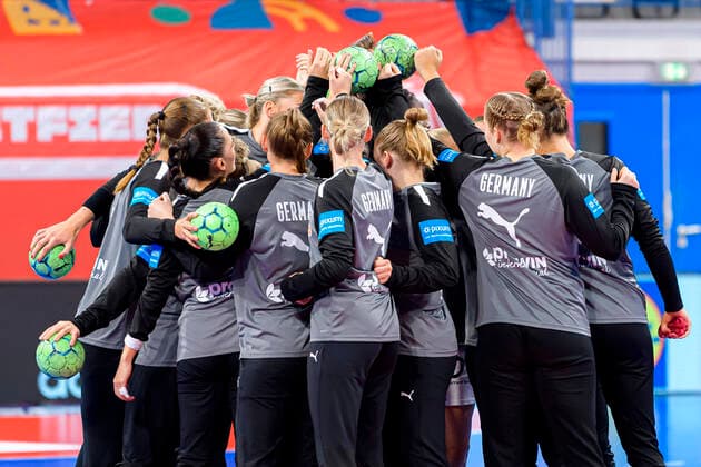 Handball, women international match France Germany the team of Germany Nancy Palais des Sports Jean Weille France
