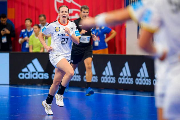 Handball, women international match France Germany Julia Maidhof Germany Bietigheim Nancy Palais des Sports Jean Weille France