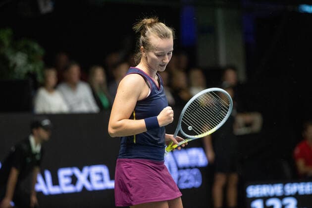 02.10.2022, Tallinn. WTA, Tennis Damen 250 Tallinn Open tennis tournament. Anett Kontaveit vs Barbora Krejcikova. Krejcikova won 6:2, 6:3. Photo Tairo Lutter, Postimees Tallinn Harjumaa Estonia 1TL02OCT22B21  Copyright: xTairoxLutterx Barbora Krejcikova