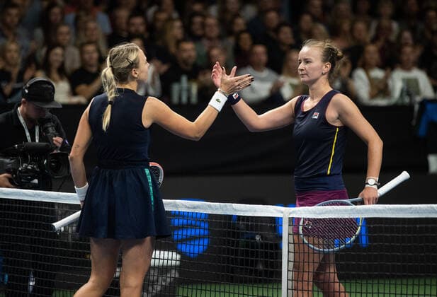 02.10.2022, Tallinn. WTA, Tennis Damen 250 Tallinn Open tennis tournament. Anett Kontaveit vs Barbora Krejcikova. Krejcikova won 6:2, 6:3. Photo Tairo Lutter, Postimees Tallinn Harjumaa Estonia 1TL02OCT22B411  Copyright: xTairoxLutterx Anett Kontaveit, Barbora Krejcikova