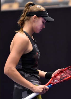 Elena Rybakina of Kazakhstan in action during the women s tennis tournament WTA, Tennis Damen Agel Open 2022 match against Madison Keys of USA in Ostrava, Czech Republic, October 3, 2022. (CTKxPhoto JaroslavxOzana) CTKPhotoP2022100307454  JAO 15