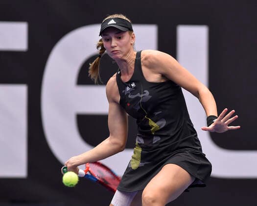 Elena Rybakina of Kazakhstan in action during the women s tennis tournament WTA, Tennis Damen Agel Open 2022 match against Madison Keys of USA in Ostrava, Czech Republic, October 3, 2022. (CTKxPhoto JaroslavxOzana) CTKPhotoP2022100307466  JAO 16