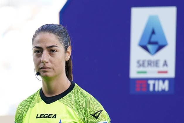 US Sassuolo v US Salernitana 1919 - Serie A Referee Maria Sole Caputi Ferrieri looks on during the Serie A match between US Sassuolo and US Salernitana 1919 at Mapei Stadium, Reggio Emilia, Italy on 2 October 2022. Reggio Emilia Reggio Emilia Italy  Copyright: xGiuseppexMaffiax originalFilename:maffia-ussassuo221002_npp1k.jpg