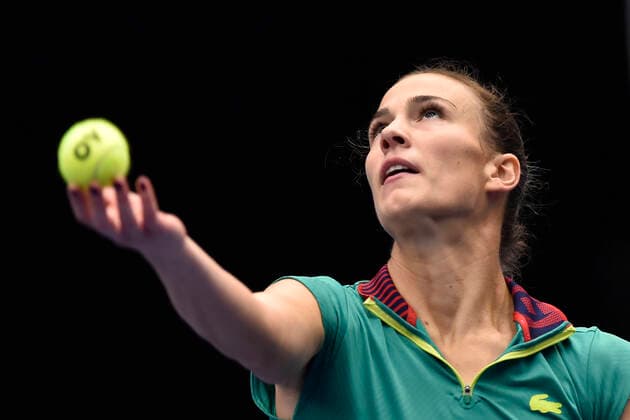 Bernarda Pera of USA in action during the women s tennis tournament WTA, Tennis Damen Agel Open 2022 match against Czech Petra Kvitova in Ostrava, Czech Republic, October 3, 2022. (CTKxPhoto JaroslavxOzana) CTKPhotoP2022100308416  JAO 28