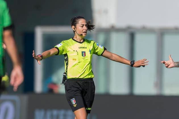 Maria Sole Ferrieri Caputi (Referee) during the Serie A match between match between Sassuolo 5-0 Salernitana at Mapei Stadium on October 2 , 2022 in Reggio Emilia, Italy. Noxthirdxpartyxsales  (200341372)