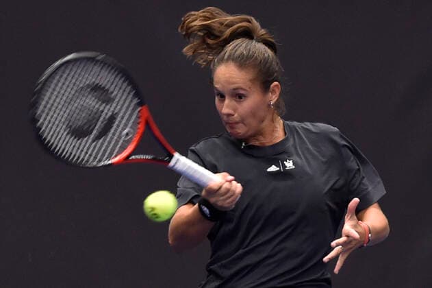 Darja Kasatkina of Russia in action during the WTA, Tennis Damen Agel Open 2022 women s tennis tournament match against Emma Raducanu of Britain in Ostrava, Czech Republic, October 4, 2022. (CTKxPhoto JaroslavxOzana) CTKPhotoP2022100407212  JAO 02