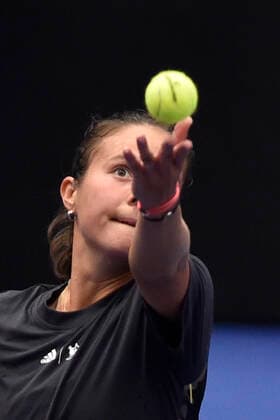 Darja Kasatkina of Russia in action during the WTA, Tennis Damen Agel Open 2022 women s tennis tournament match against Emma Raducanu of Britain in Ostrava, Czech Republic, October 4, 2022. (CTKxPhoto JaroslavxOzana) CTKPhotoP2022100407483  JAO 12