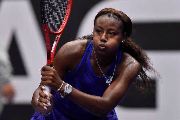 Alycia Parks of USA in action during the WTA, Tennis Damen Agel Open 2022 women s tennis tournament match against Karolina Pliskova of Czech Republic in Ostrava, Czech Republic, October 4, 2022. (CTKxPhoto JaroslavxOzana) CTKPhotoP2022100408515  JAO 19
