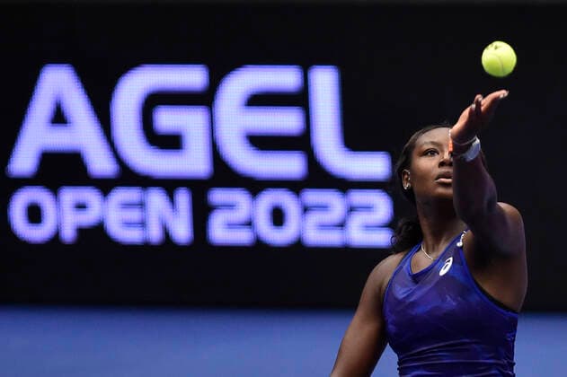Alycia Parks of USA in action during the WTA, Tennis Damen Agel Open 2022 women s tennis tournament match against Karolina Pliskova of Czech Republic in Ostrava, Czech Republic, October 4, 2022. (CTKxPhoto JaroslavxOzana) CTKPhotoP2022100408643  JAO 25