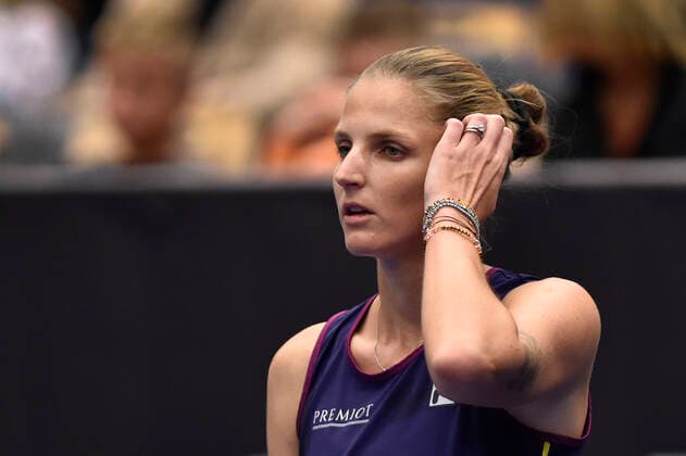 Karolina Pliskova of Czech Republic during the WTA, Tennis Damen Agel Open 2022 women s tennis tournament match against Alycia Parks of USA in Ostrava, Czech Republic, October 4, 2022. (CTKxPhoto JaroslavxOzana) CTKPhotoP2022100408744  JAO 28