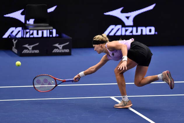Eugenie Bouchard of Canada in action during the WTA, Tennis Damen Agel Open 2022 women s tennis tournament match against Belinda Bencic of Switzerland in Ostrava, Czech Republic, October 4, 2022. (CTKxPhoto JaroslavxOzana) CTKPhotoP2022100409687  JAO 40