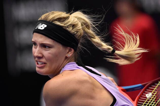 Eugenie Bouchard of Canada in action during the WTA, Tennis Damen Agel Open 2022 women s tennis tournament match against Belinda Bencic of Switzerland in Ostrava, Czech Republic, October 4, 2022. (CTKxPhoto JaroslavxOzana) CTKPhotoP2022100409771  JAO 44