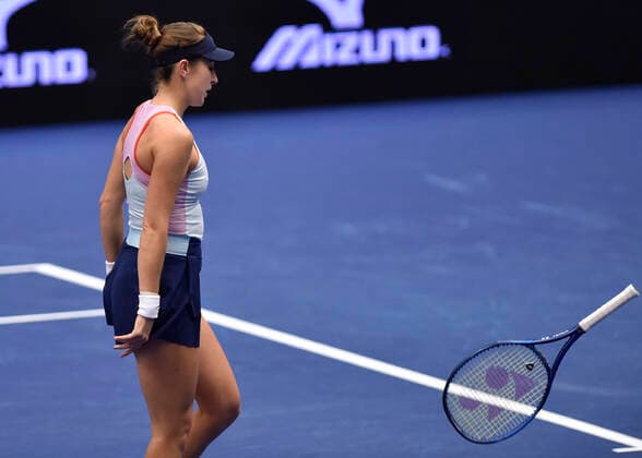 Belinda Bencic of Switzerland in action during the WTA, Tennis Damen Agel Open 2022 women s tennis tournament match against Eugenie Bouchard of Canada in Ostrava, Czech Republic, October 4, 2022. (CTKxPhoto JaroslavxOzana) CTKPhotoP2022100409713  JAO 42