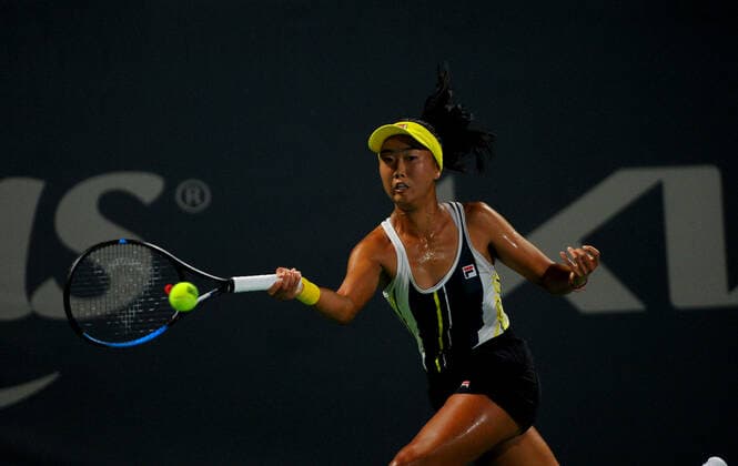 Jasmin Open Tennis Tournament 2022 In Tunisia . Ann Li of USA in action against Ons Jabeur of Tunisia in the Women s Singles of 1 16 match at Monastir Stadium during the Jasmin Open Tennis tournament 2022 in Tunisia on October 04,2022. Monastir Tunisia  Copyright: xYassinexMahjoubx originalFilename:mahjoub-notitle221004_npIps.jpg