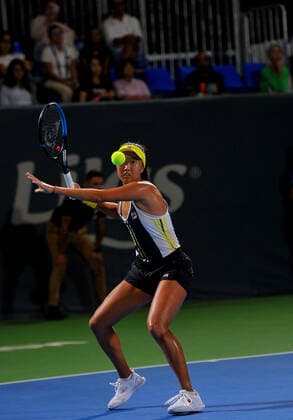 Jasmin Open Tennis Tournament 2022 In Tunisia . Ann Li of USA in action against Ons Jabeur of Tunisia in the Women s Singles of 1 16 match at Monastir Stadium during the Jasmin Open Tennis tournament 2022 in Tunisia on October 04,2022. Monastir Tunisia  Copyright: xYassinexMahjoubx originalFilename:mahjoub-notitle221004_np56D.jpg