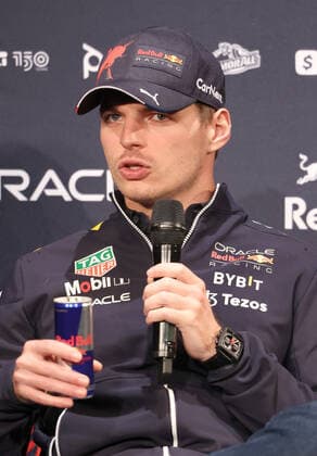 October 5, 2022, Tokyo, Japan - Red Bull Racing Formula-1 driver Max Verstappen of Netherlands speaks at a press conference, PK, Pressekonferenz in Tokyo on Wednesday, October 5, 2022. Formula-1 Japan Grand Prix will be held at the Suzuka circuit on October 9. Noxthirdxpartyxsales  (200425850)