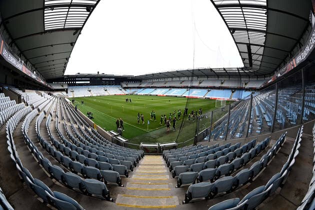 Football, men, season 2022 2023, Europa League, Malmö FF 1 FC Union Berlin group stage, group D, match day 3 , training of Malmö the day before the match at Eleda Stadium, overview and guest block right , 05 10 2022, Copyright: xMatthiasxKochx