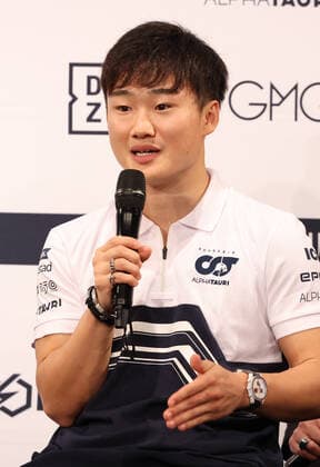 October 5, 2022, Tokyo, Japan - Scuderia Alpha Tauri Formula-1 driver Yuki Tsunoda of Japan speaks at a press conference, PK, Pressekonferenz in Tokyo on Wednesday, October 5, 2022. Formula-1 Japan Grand Prix will be held at the Suzuka circuit on October 9. Noxthirdxpartyxsales  (200427177)