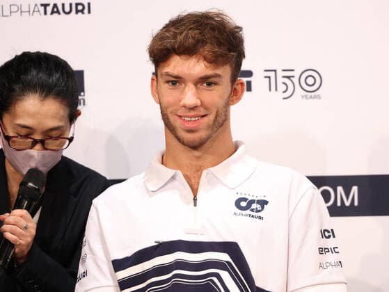 October 5, 2022, Tokyo, Japan - Scuderia Alpha Tauri Formula-1 driver Pierre Gasly of France speaks at a press conference, PK, Pressekonferenz in Tokyo on Wednesday, October 5, 2022. Formula-1 Japan Grand Prix will be held at the Suzuka circuit on October 9. Noxthirdxpartyxsales  (200427182)