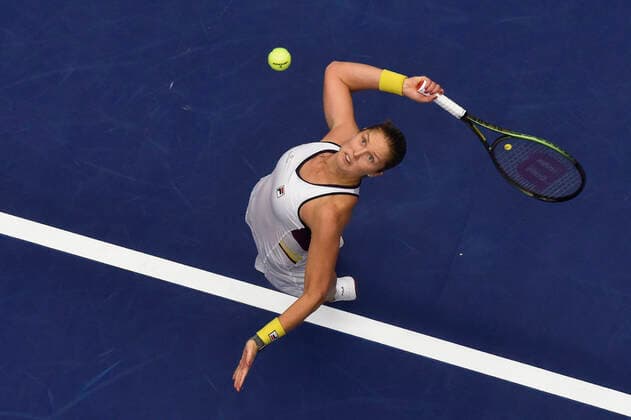 Shelby Rogers (USA) in action during the WTA, Tennis Damen Agel Open 2022 women s tennis tournament match against Barbora Krejcikova (Czech), on October 5, 2022, in Ostrava, Czech Republic. (CTKxPhoto JaroslavxOzana) CTKPhotoP2022100505028  JAO 05