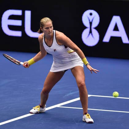 Shelby Rogers (USA) in action during the WTA, Tennis Damen Agel Open 2022 women s tennis tournament match against Barbora Krejcikova (Czech), on October 5, 2022, in Ostrava, Czech Republic. (CTKxPhoto JaroslavxOzana) CTKPhotoP2022100505171  JAO 09