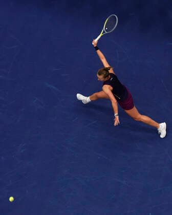 Barbora Krejcikova (Czech) in action during the WTA, Tennis Damen Agel Open 2022 women s tennis tournament match against Shelby Rogers (USA), on October 5, 2022, in Ostrava, Czech Republic. (CTKxPhoto JaroslavxOzana) CTKPhotoP2022100505302  JAO 12