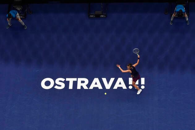 Barbora Krejcikova (Czech) in action during the WTA, Tennis Damen Agel Open 2022 women s tennis tournament match against Shelby Rogers (USA), on October 5, 2022, in Ostrava, Czech Republic. (CTKxPhoto JaroslavxOzana) CTKPhotoP2022100505327  JAO 13